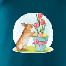 Veľkonočný zajačik tulipány
