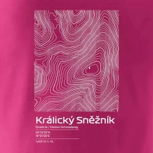 Králický Sněžník - vrstevnice v obdĺžniku