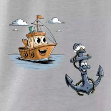 Parové tričko - Loď a kotva