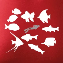 Potápač ryby štvorec