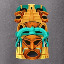 Mayová maska s pyramídou