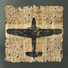 Egyptské hieroglyfy lietadlo