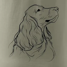 Anglický kokeršpaniel čierna kresba