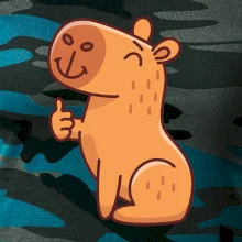 Kapybara s palcom hore