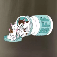 Bullterrier Friends Forever zelené (Pecka design)