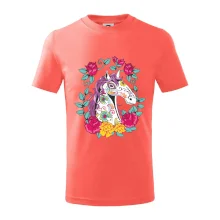 Kôň farebný s kvetinami