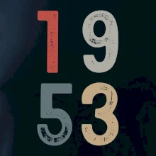 Vintage číslica 1953