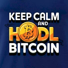 3D nápis Keep Calm and HODL Bitcoin