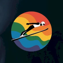 Skokan na lyžiach v kruhu