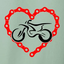 Moto srdce reťaz - enduro