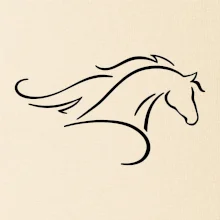 Kôň - bežiaci silueta hlavy Kôň - bežiaci silueta hlavy