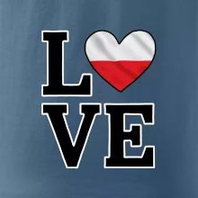 Love Poľská vlajka Love Poľská vlajka