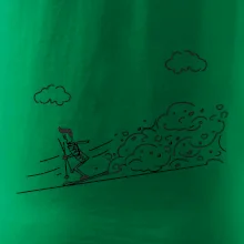 Kreslený lyžiar na horách