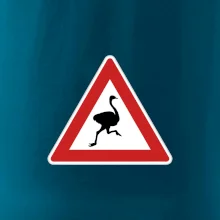 Dopravná značka - Pozor pštros