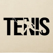 Tenis nápis silueta