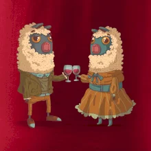 Alpaky s vínom pár