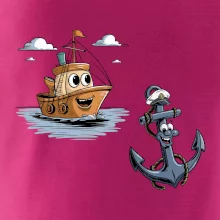 Parové tričko - Loď a kotva Parové tričko - Loď a kotva