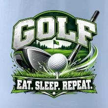 Golfová palica s loptičkou eat sleep repeat