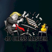 Donald Trump prohrává šachy s kachnou