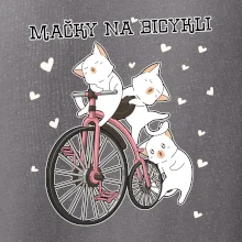 Mačky na bicykli