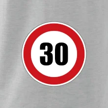 Dopravná značka - obmedzenie rýchlosti 30 Dopravná značka - obmedzenie rýchlosti 30