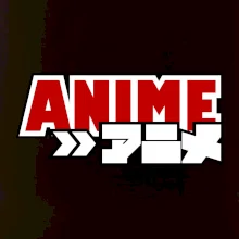 Anime nápis červený