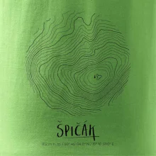 Špičák - vrstevnice v kruhu