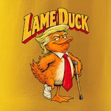 Trump jako kulhající kachna retro komiks