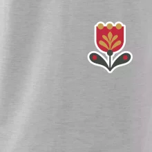 Folklór na prsníku tulipán