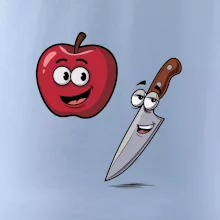 Parové tričko - Jablko a nôž