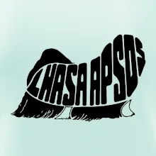 Lhasa Apso nápis v tele Lhasa Apso nápis v tele