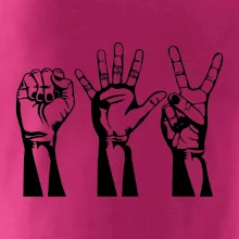 Kameň nožnice papier čierne