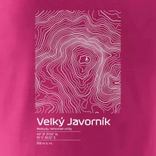 Velký Javorník (Beskydy) - vrstevnice v obdĺžniku