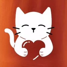 Mačka drží srdce Mačka drží srdce