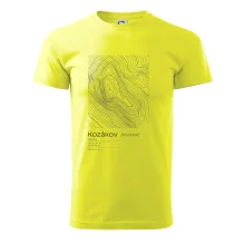 Kozákov - vrstevnice v obdĺžniku