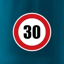 Dopravná značka - obmedzenie rýchlosti 30