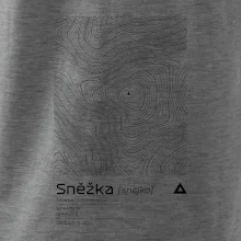 Snežka - vrstevnice v obdĺžniku