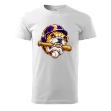 Baseballový buldok s pálkou