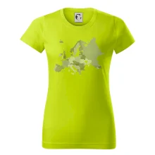 Mapa Európy - srdce v Ukrajine