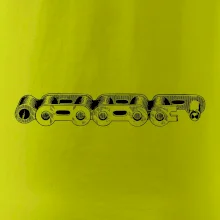 Cyklistická reťaz nákres