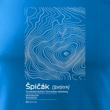 Špičák - vrstevnice v obdĺžniku