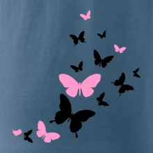 Motýle ružovo čierni