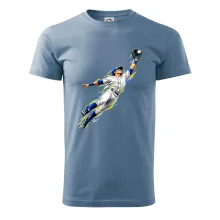 Baseballový polař chytá míček ve výskoku