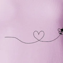 Dráha letu včely - srdce Dráha letu včely - srdce