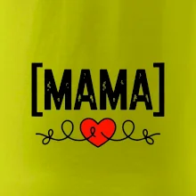 Nápis mama a srdce