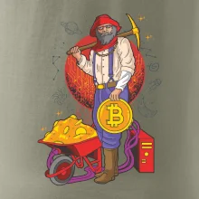 Baník ťaží Bitcoiny