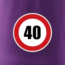 Dopravná značka - obmedzenie rýchlosti 40