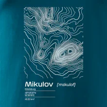 Mikulov - vrstevnice v obdĺžniku