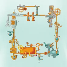 Steampunk farebná zostava Steampunk farebná zostava