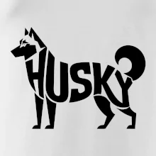 Husky nápis v tele